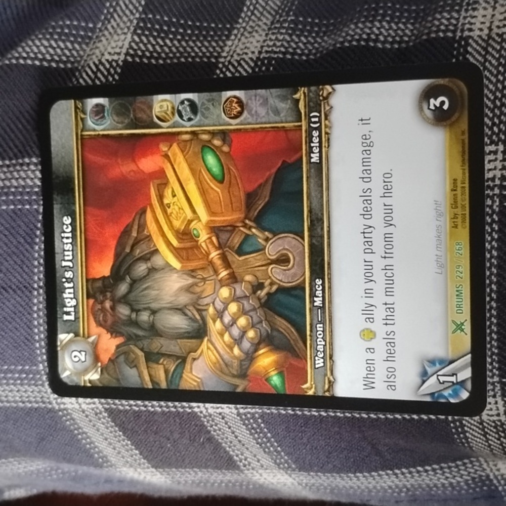 World of Warcraft: Drums "LIGHT'S JUSTICE" #229/268 Trading Card